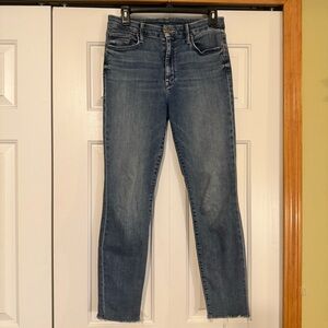 MOTHER The Looker Ankle Fray Jeans Size 30